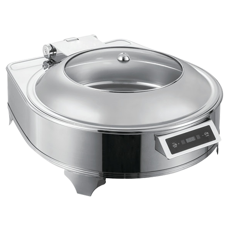 好博圆形豪华感应自助餐炉 一体电热304不锈钢早餐布菲炉
